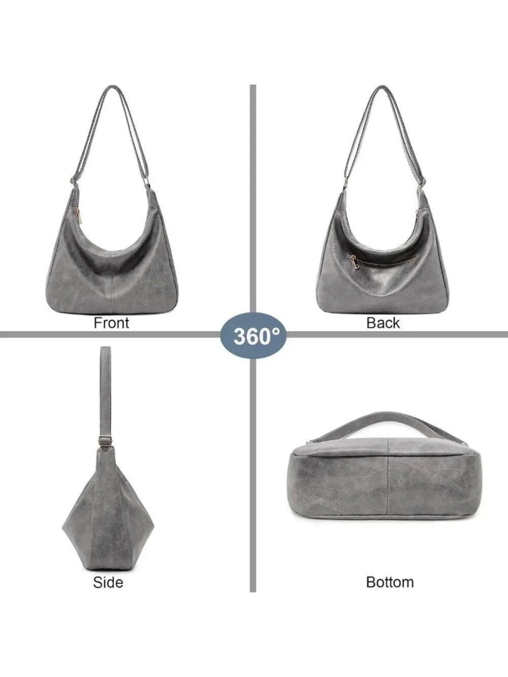 Stylish Foldable Hobo Bag for Women | Versatile Shoulder & Crossbody Purse